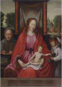 The Holy Family With An Attendant Angel The Holy Family With An Attendant Angel