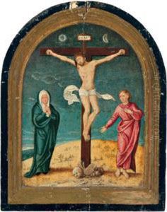 Cristo In Croce Con Figure Di Contorno by Marcellus Coffermans