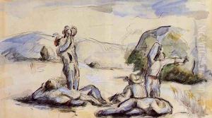 The Harvesters by Paul Cezanne