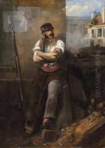 Episode De La Prise Des Tuileries by Leon Cogniet