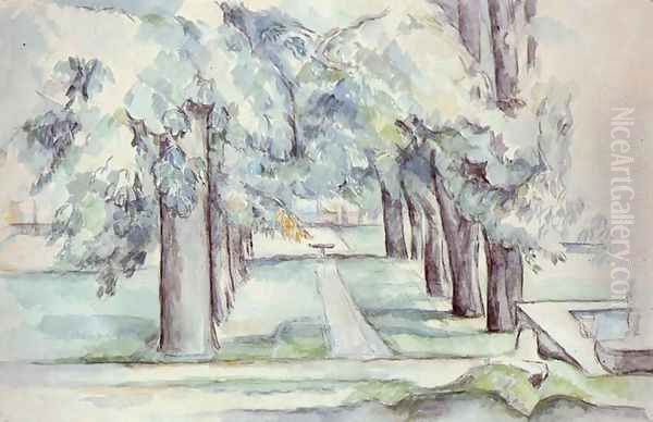 Pool And Lane Of Chestnut Trees At Jas De Bouffan - view 1