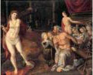 Hercule Et Omphale by Gillis Coignet