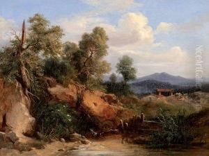 Paysage D'italie, Region De Naples by Jules Louis Phillipe Coignet