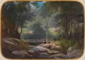 Promeneurs A La Passerelle, 1859 ( ?) Promeneurs A La Passerelle, 1859 ( ?)