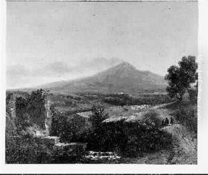 Vue De La Campagne Napolitaine Dominee Par Le Vesuve Ff 20 000 / 30 000 by Jules Louis Phillipe Coignet