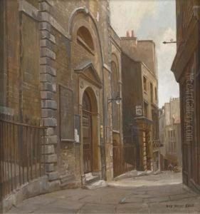 Entrance To St Mary At Hill, Love Lane, London by Rex Vicat Cole