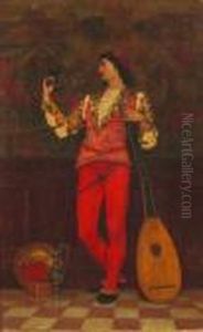Interior With Lute Player by Charles Caryl Coleman