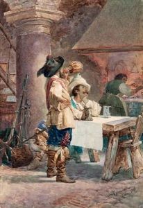Interno Di Osteria - 1883 by Francesco Coleman