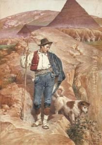 Pastore Nella Campagna Romana by Francesco Coleman