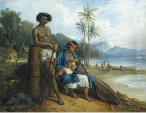 Noukahiriens Dans L'ile D'otaiti by Alexandre-Marie Colin