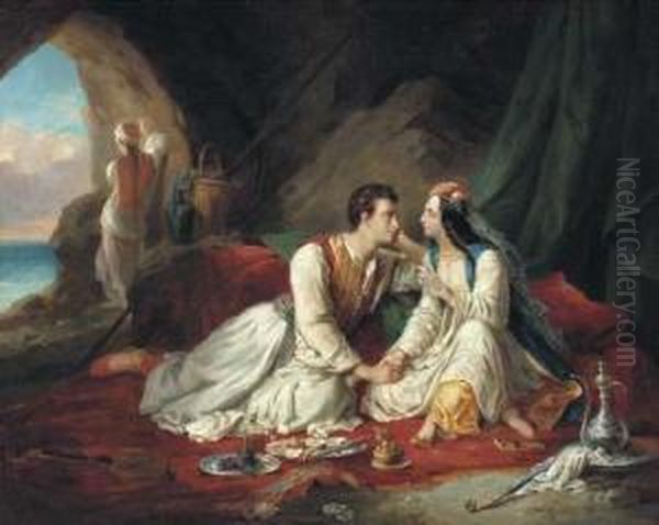 Byron As Don Juan, With Haidee - view 1