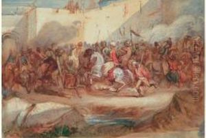 Retour Des Cavaliers Arabes by Alexandre-Marie Colin