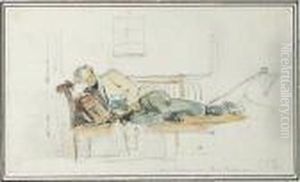 Richard Parkes Bonington Asleep by Alexandre-Marie Colin
