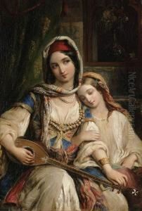 Jeune Femme A La Mandoline