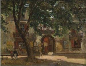 Afternoon In A French Village by Gustave Colin