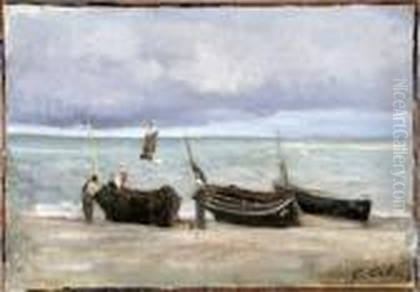 Etude De Barques Vers Fecamp - view 1