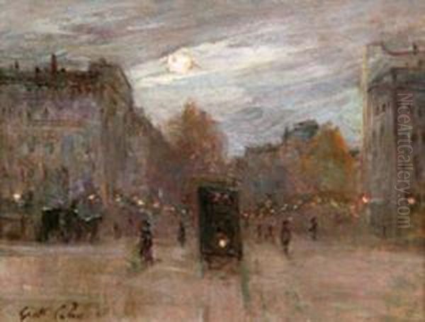 Place Pereire Le Soir - Le Tramway. - view 1