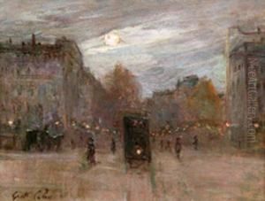 Place Pereire Le Soir - Le Tramway. Place Pereire Le Soir - Le Tramway.