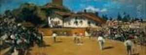 Pays Basque, Le Fronton by Gustave Colin