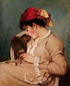Donna Allo Specchio by Gustave Colin
