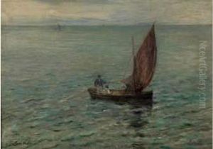 Bateau Au Large by Gustave Colin