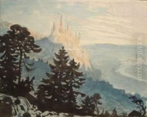 Chateau En Montagne by Paul Emile Colin