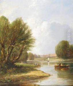 View Of Windsor Castle And Hampton Court From The Thames