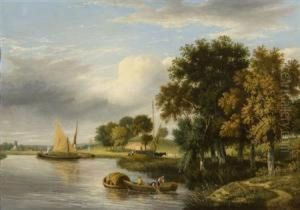 Taking In The Eel Traps On A Norfolk River