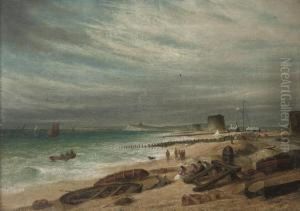 Figures In An Onshore Breeze, On
 The Beach At Walmer (illustrated); And Salvaging The Wreck