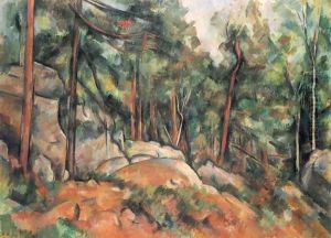 In the forest by Paul Cezanne