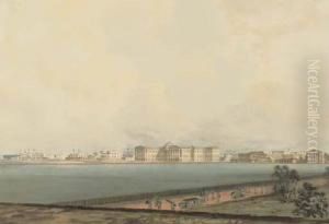 The Esplanade, Calcutta From The Chowringhee Road, With The Hooghlyin The Distance