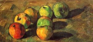 Still life with seven apples by Paul Cezanne