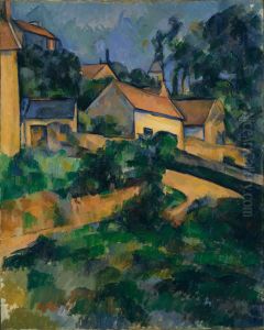 Road curve in Montgeroult by Paul Cezanne