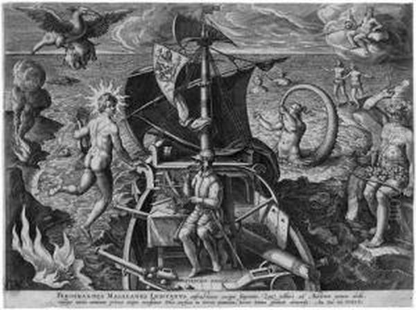 Americae Retectio (fernando Magallan Auf Seinem Schiff) - view 1