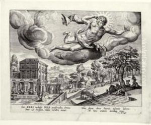 Times Of The Day (holl. 441-444) by Adriaen Collaert