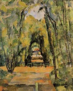 Tree Lined Lane at Chantilly by Paul Cezanne