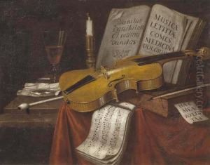 Vanitas, Allegoria Della Musica E Dei Piaceri Della Vita by Edwart Collier