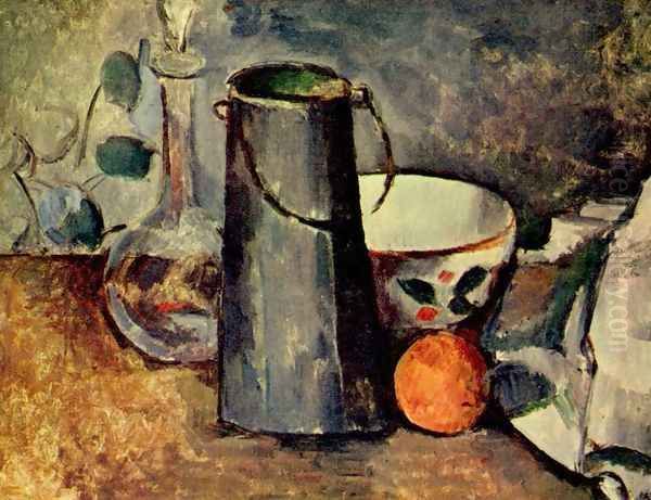 Still life, a jar with an orange - view 1