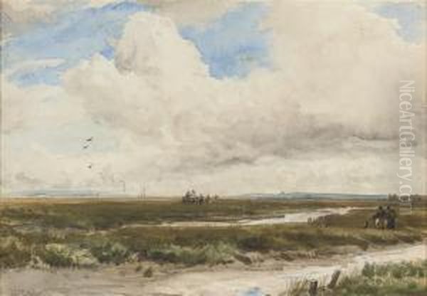 Figures With A Cart In A Landscape - view 1