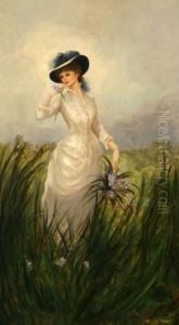 In The Garden by Louis-Joseph-Raphael Collin