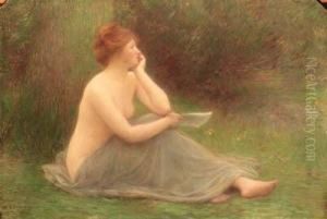 A Pensive Moment by Louis-Joseph-Raphael Collin