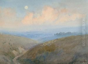 Sheep On A Hillside by William Collingwood Smith