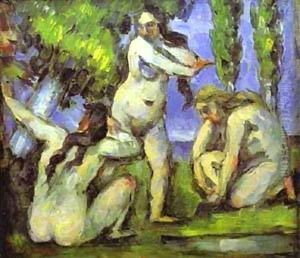 Three Bathers 2 by Paul Cezanne