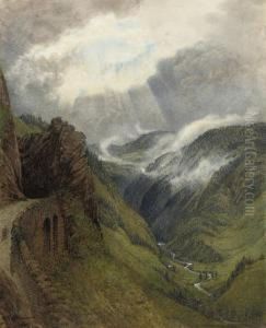 On Ruskin's Old Road Between Morez And Les Rousses, Jura