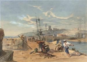 Figures On The Quayside, Folkestone, Kent
