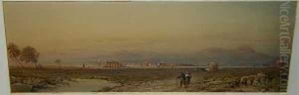 'on The Campagna - Rome, Sunset'
Signed And Dated 'collingwood Smith R.w.s. 1881', Titled On Label
Verso, Watercolour Heightened With White And Bodycolour - view 1