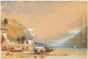 Italian Lake Scene by William Collingwood Smith
