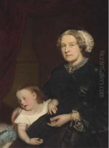 Portrait Of A Mother And Child by Hugh Collins
