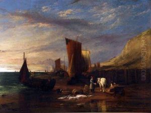 Fisherman Coming Ashore Before Sunrise