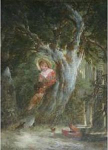 Two Children With A Bird Trap by William Collins